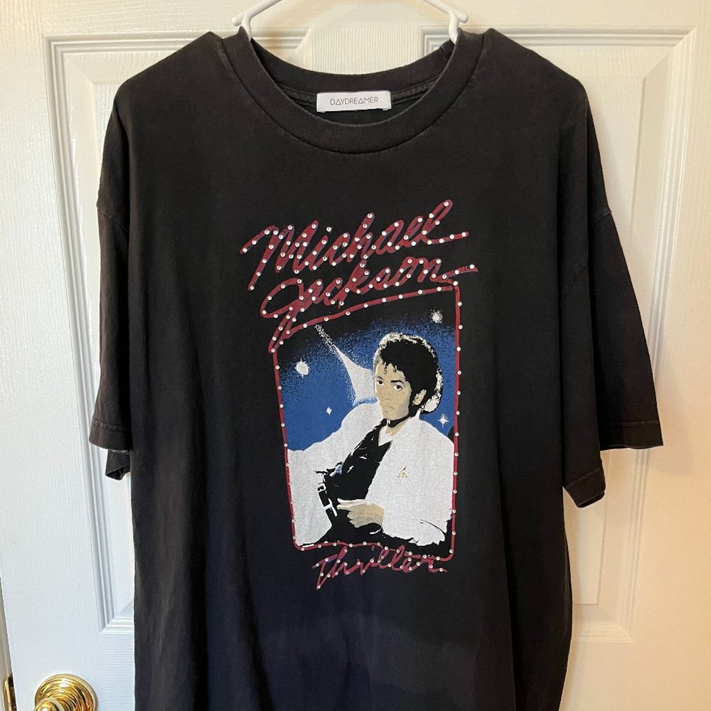 DAYDREAMER Michael Jackson Thriller Rhinestone T-Shirt - Size L
